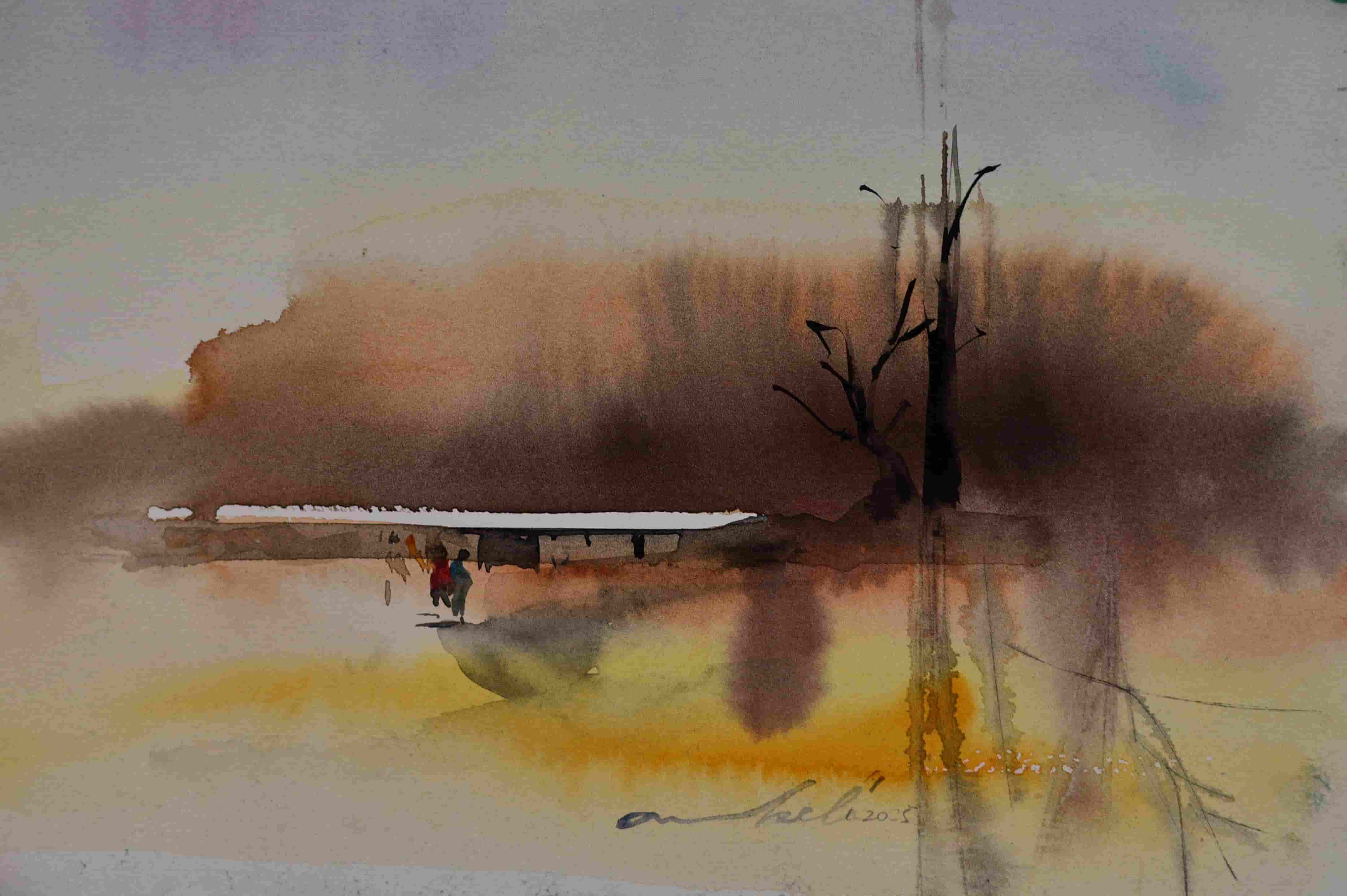 Riverside Tree And Reflection