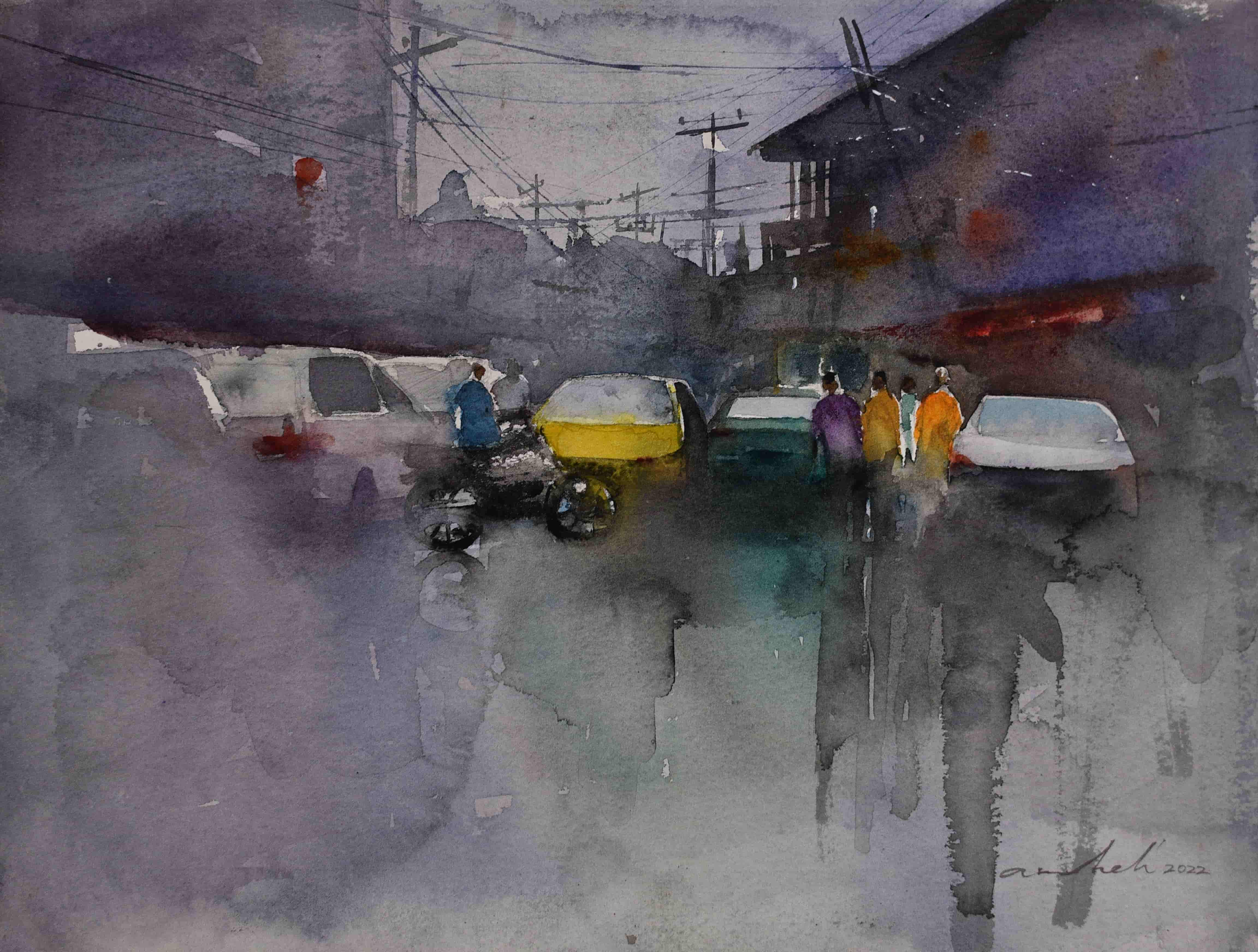 Parked Vehicles In Shadow