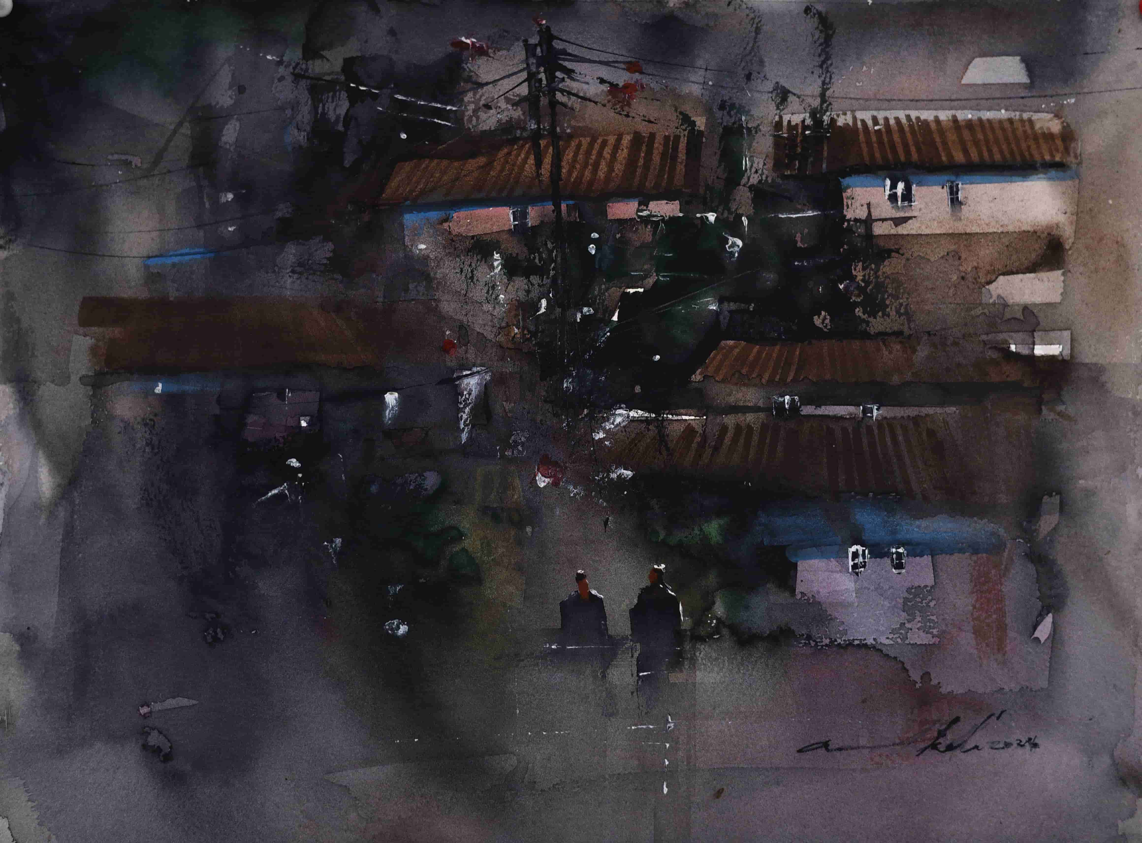 Shadowed Multi-story Building