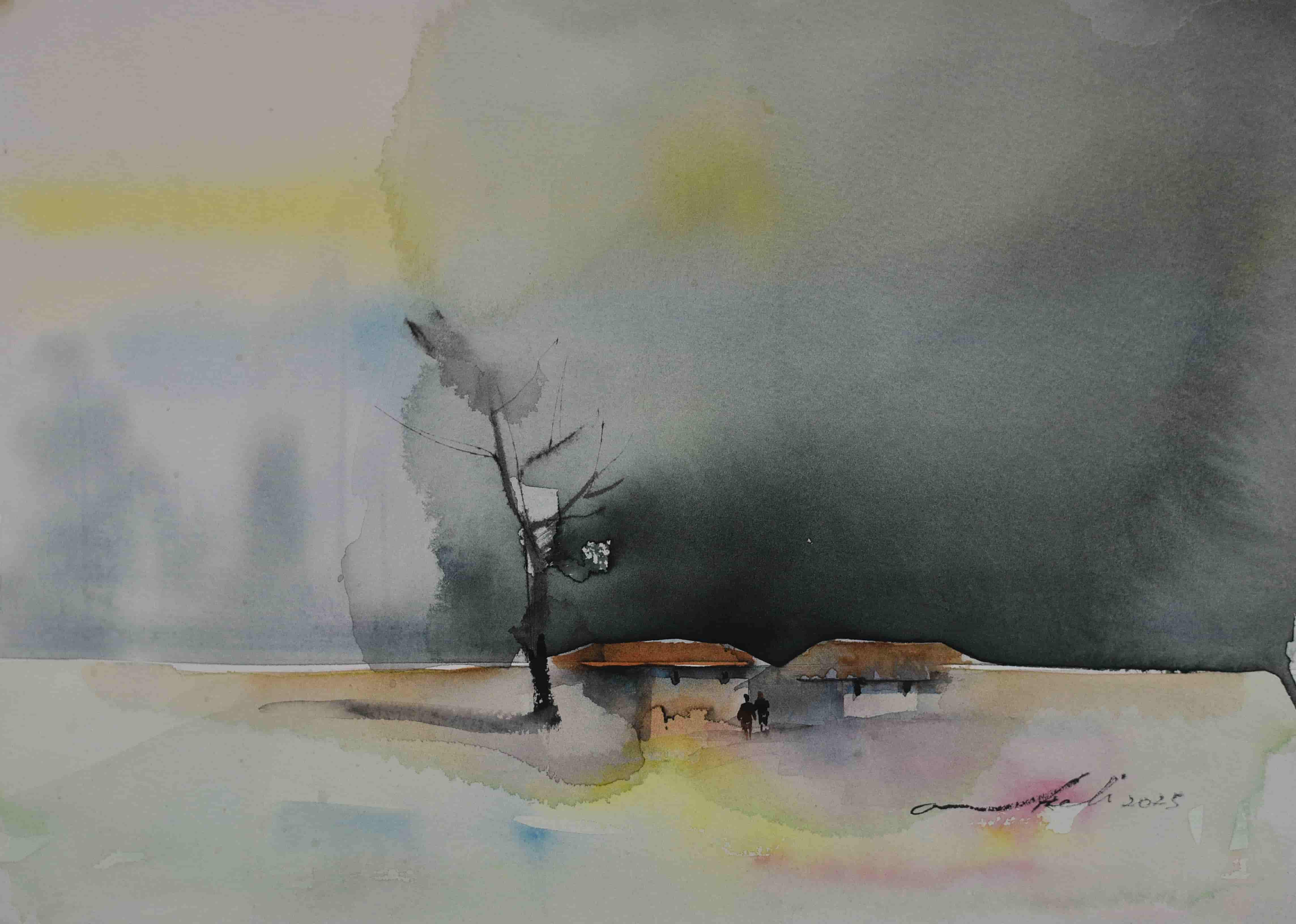 Solitary Figure In Pale Street