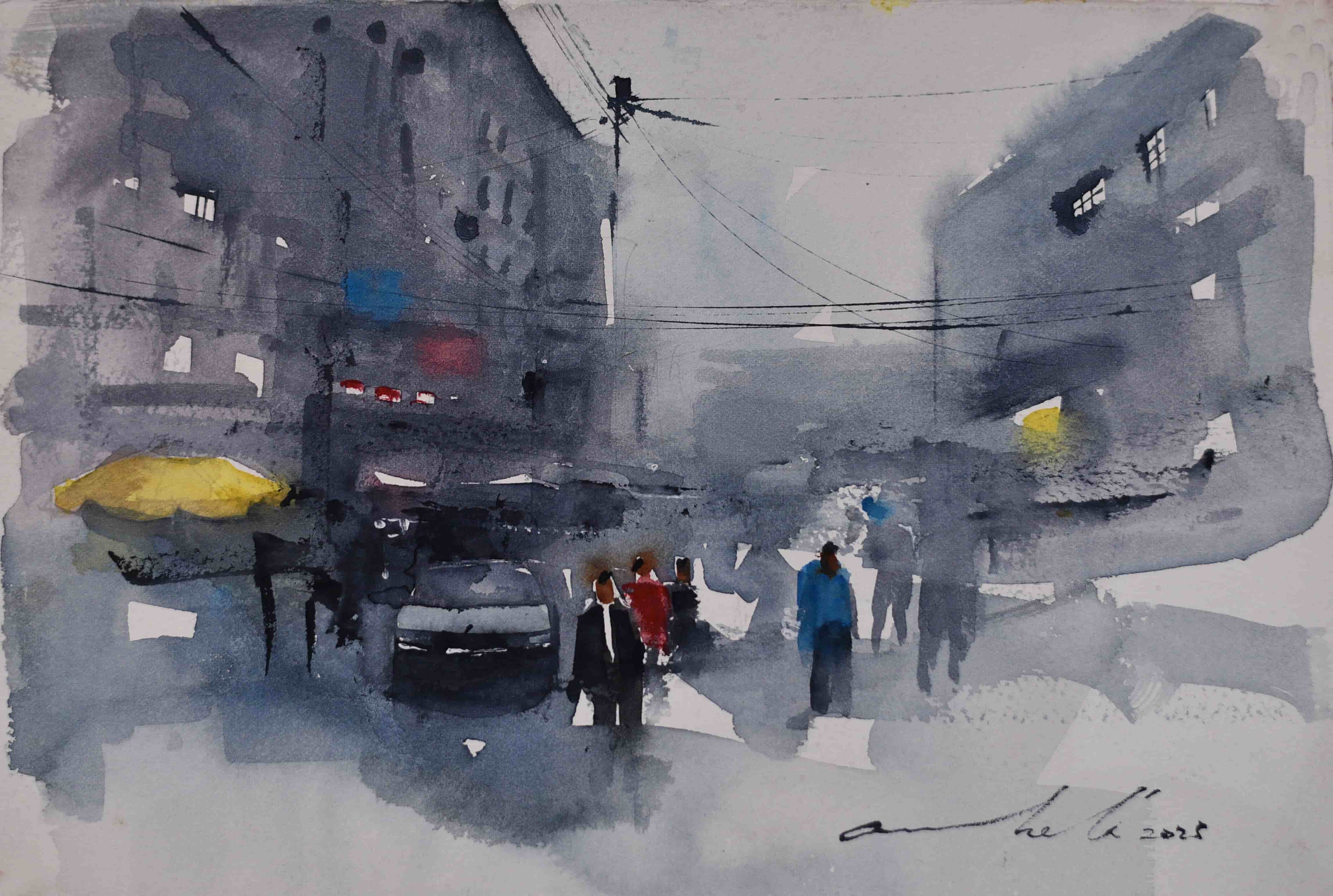 Urban Vista With Figures