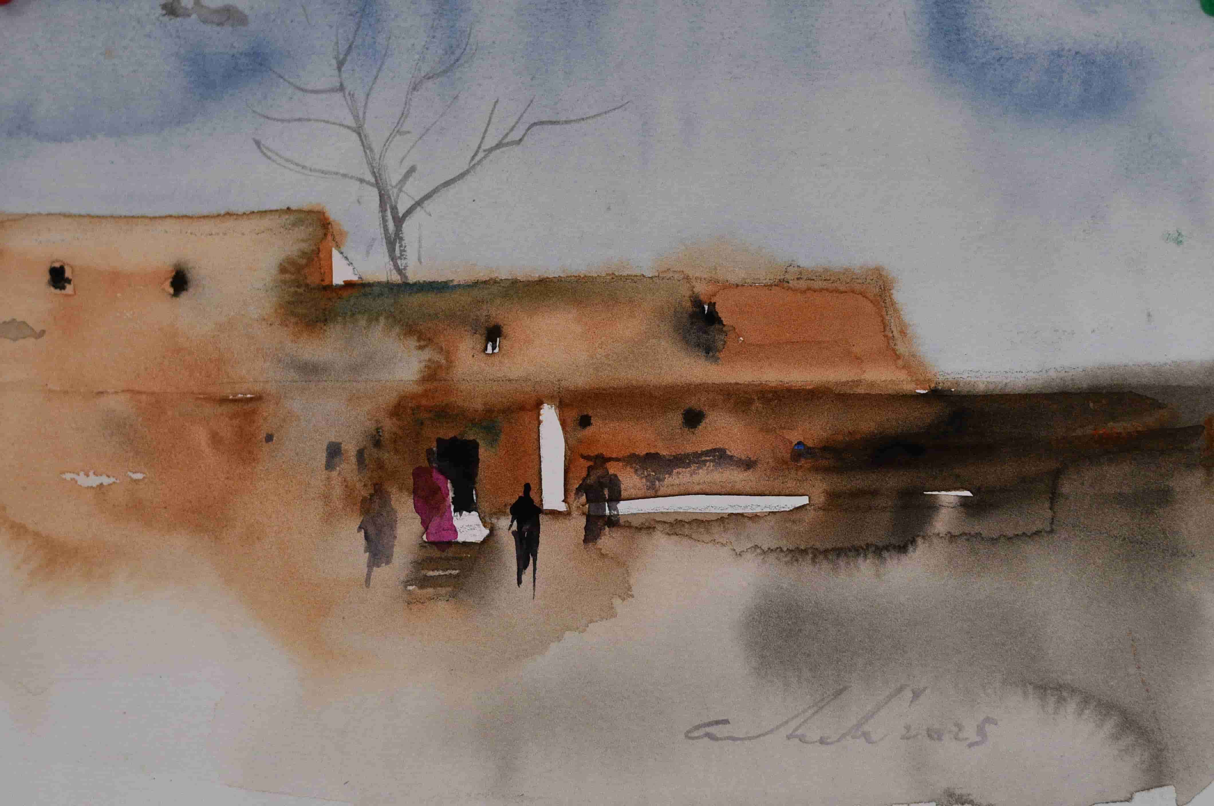Earthen Huts And Wanderers