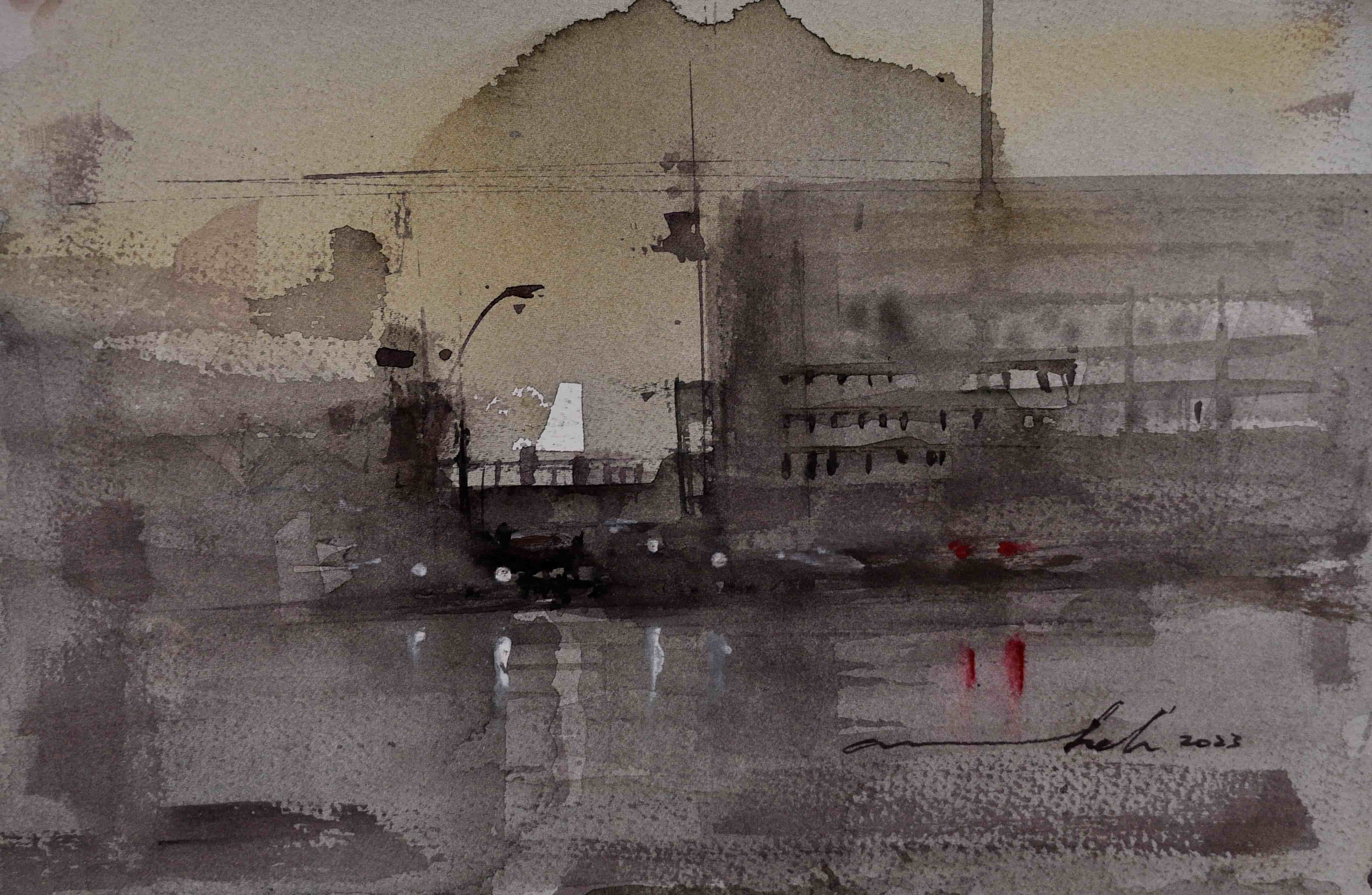 Drizzle And Streetlight