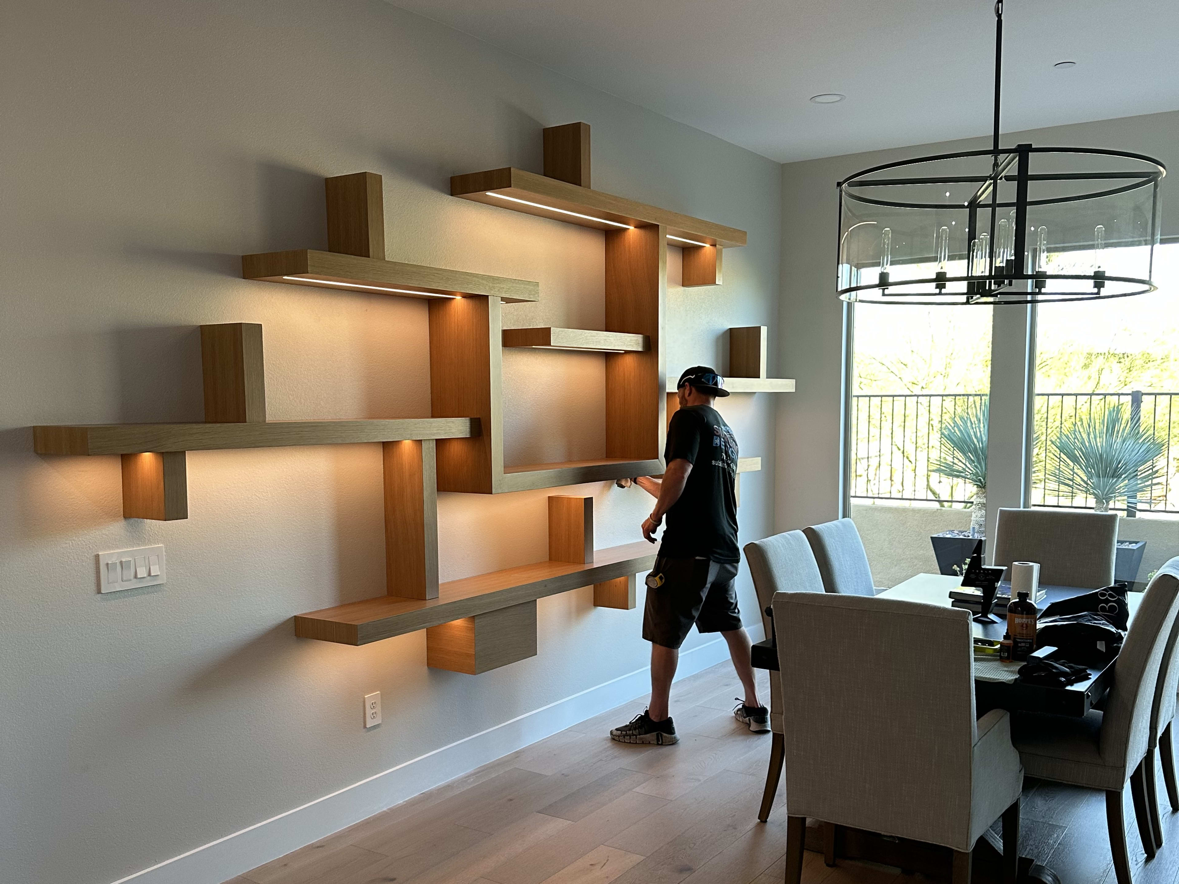 Custom Floating Shelves - Lake Las Vegas
