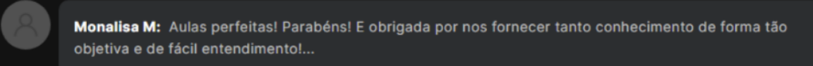 Depoimento de aluno
