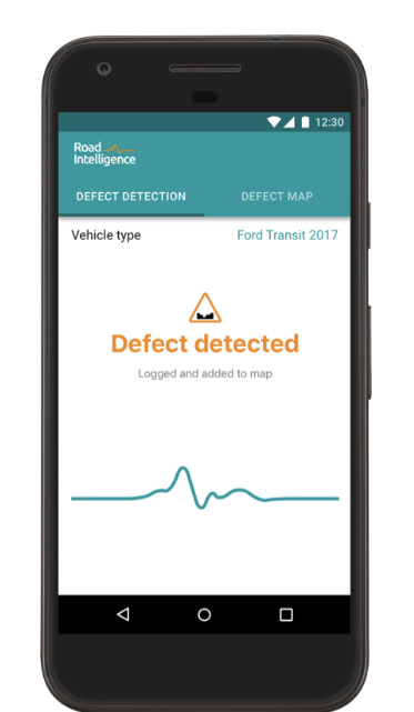 Screenshot of Road Intelligence App Interface