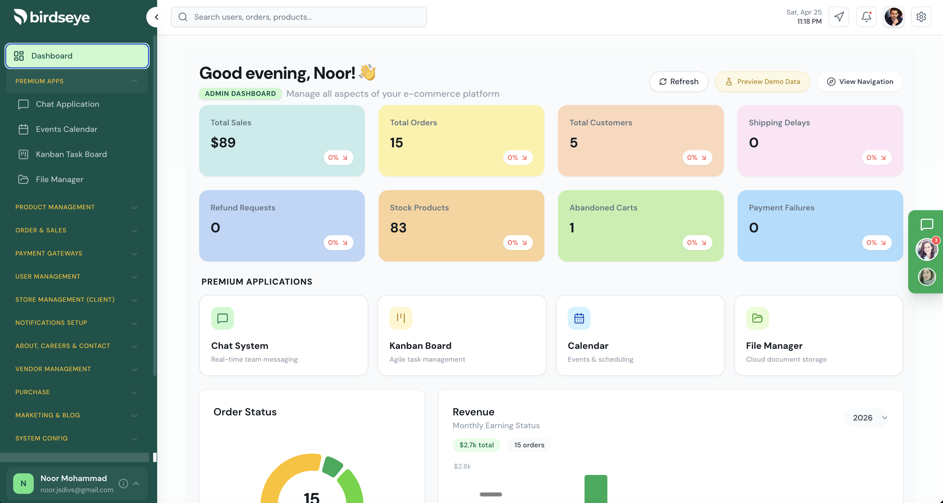 Admin Dashboard