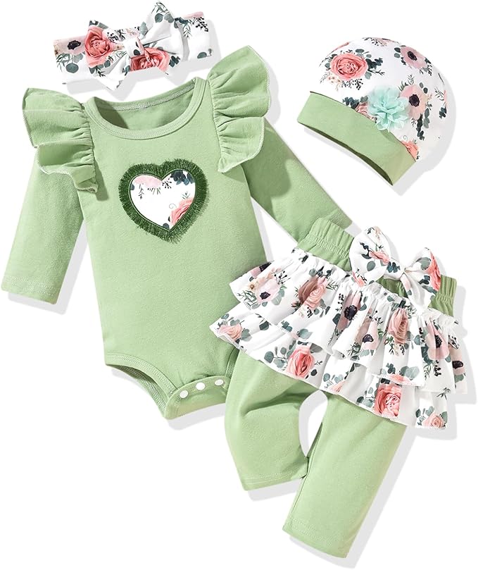 Newborn Baby Girl Clothes Long Sleeve Romper thumbnail 5
