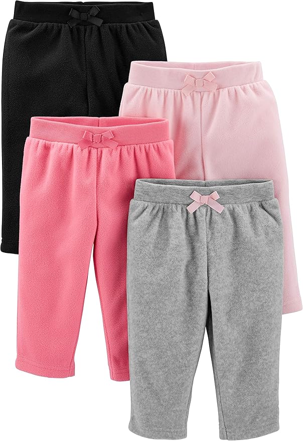 Carter's Baby-Girls 4-Pack Fleece PantsCasual Pants