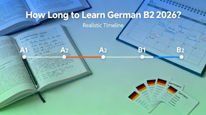 How Long to Learn German B2 2026 ? | German Online Tests