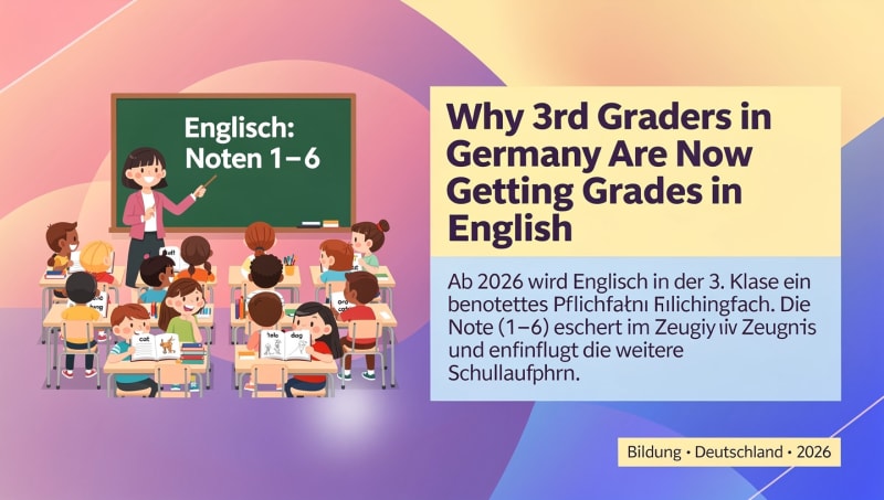 New Primary Subjects: Why 3rd Graders in Germany are Now Getting Grades in English