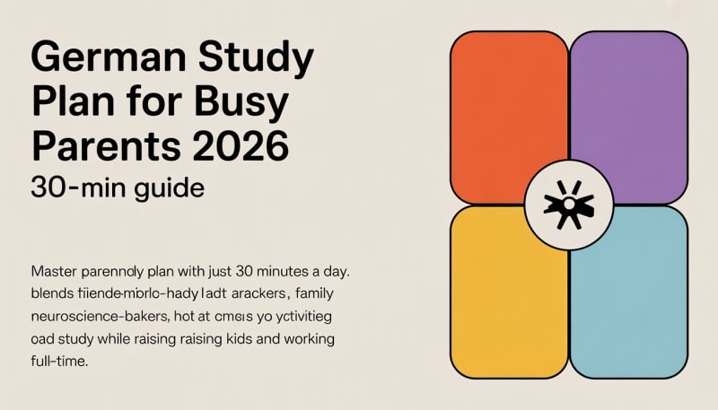 Learn German in 30 Mins: 2026 Plan for Busy Parents | German Online Tests