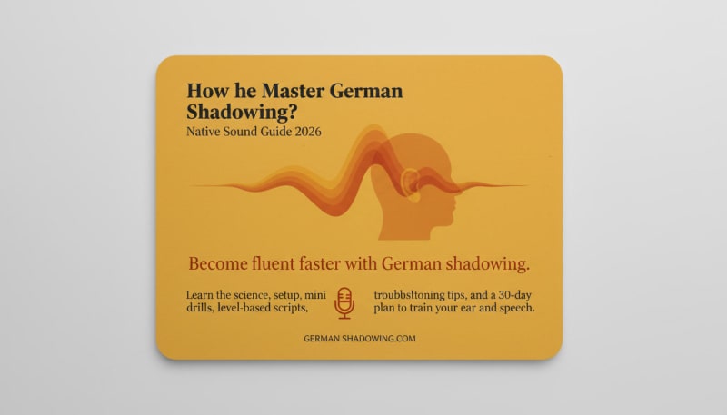 How to Master German Shadowing? Native Sound Guide 2026 | German Online ...