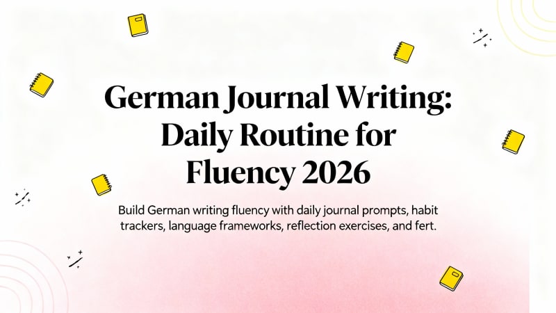 German Journal Writing: Daily Routine for Fluency 2026 | German Online ...