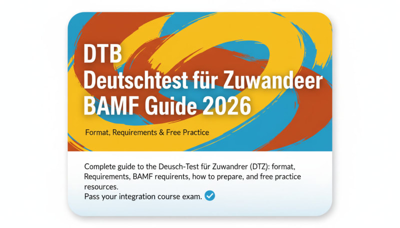 DTB Deutschtest für Zuwanderer BAMF Guide 2026 | Format, Requirements ...