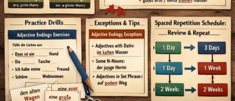 German Adjective Endings: The "One-Table" Shortcut (2026)