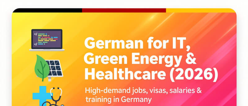 German for Specific Purposes: Technical German for IT, Green Energy, and Healthcare Professionals (2026)