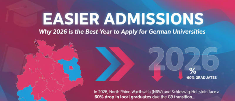Easier Admissions: Why 2026 is the Best Year to Apply for German Universities in NRW and Schleswig-Holstein