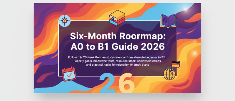 Six-Month German Roadmap: A0 to B1 Guide 2026