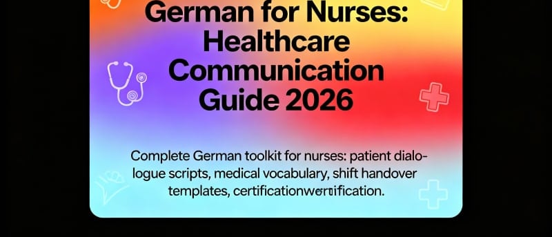 German for Nurses: Healthcare Communication Guide 2026
