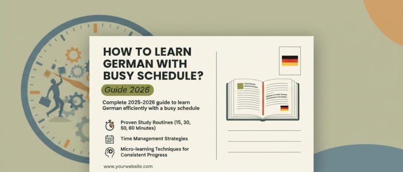 How to Learn German with Busy Schedule? Guide 2026