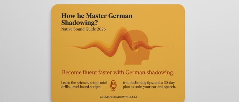 How to Master German Shadowing? Native Sound Guide 2026