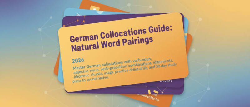 German Collocations Guide: Natural Word Pairings 2026