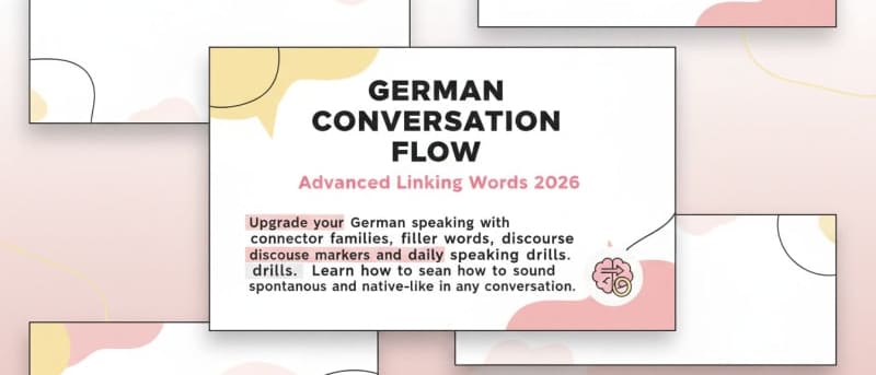 German Conversation Flow: Advanced Linking Words 2026