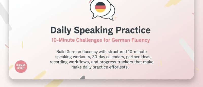 German Speaking Routine 2026: 15-Min Daily Framework