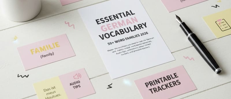 Essential German Vocabulary: 50+ Word Families 2026