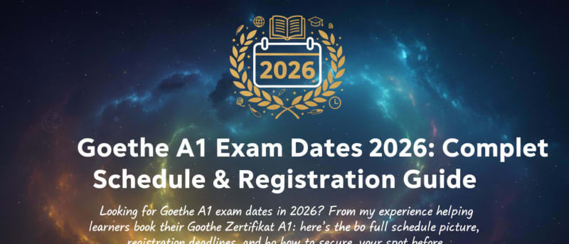 Goethe A1 Exam Dates 2026: Complete Schedule & Registration Guide