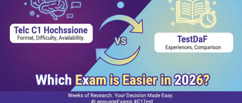telc C1 Hochschule vs. TestDaF: Which is Easier in 2026?