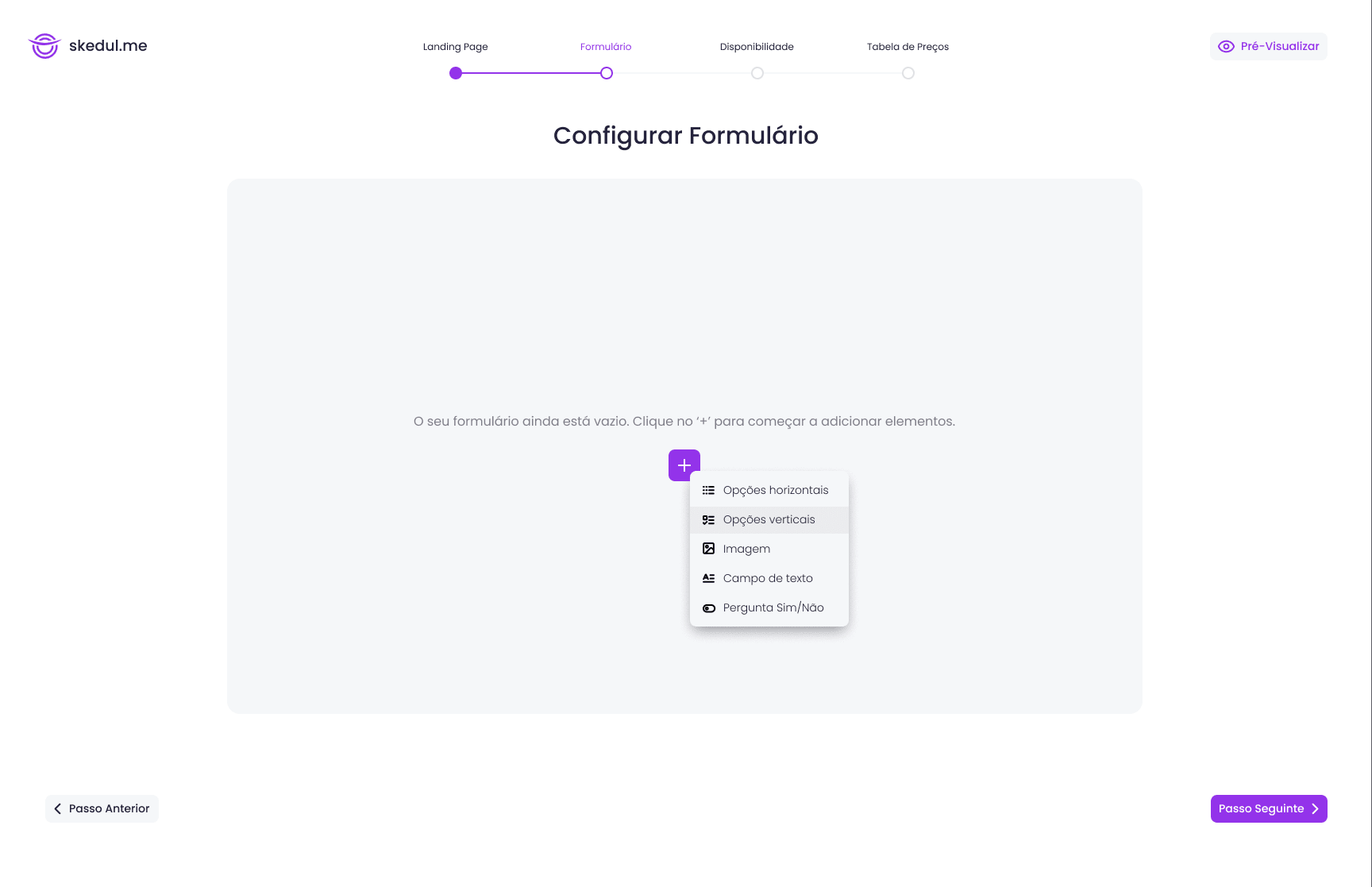 Skedul - Form configuration wizard #1