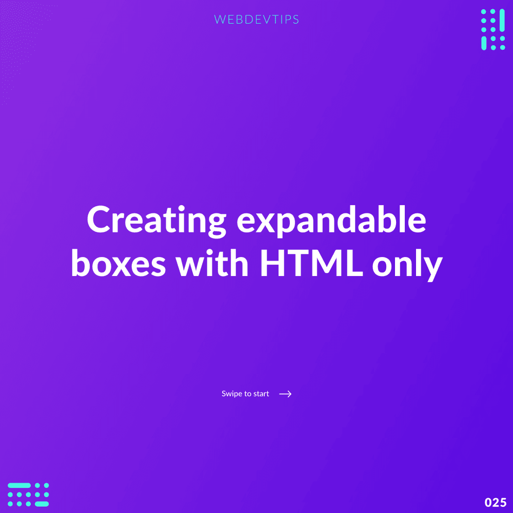 Creating expandable boxes with HTML only