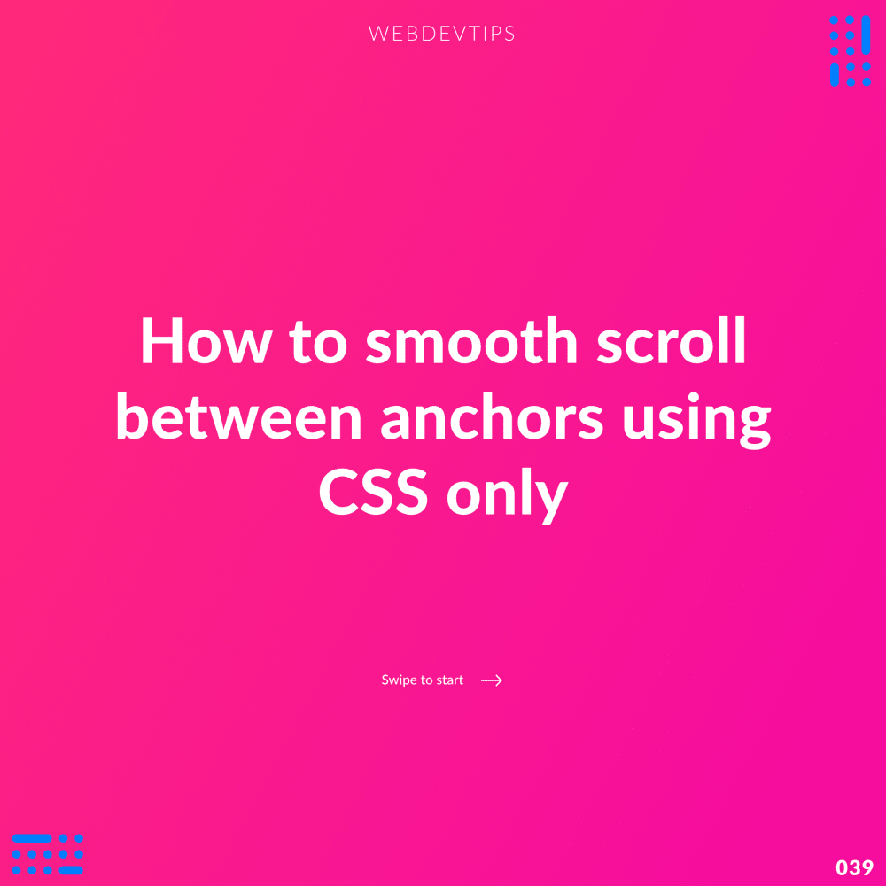 How to smooth scroll between anchors using CSS only