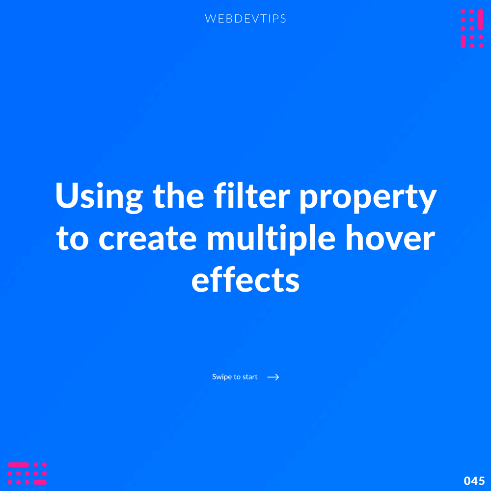 Using the filter property to create multiple hover effects