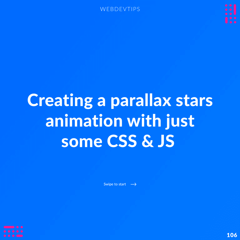 Creating a parallax stars animation with just some CSS & JS