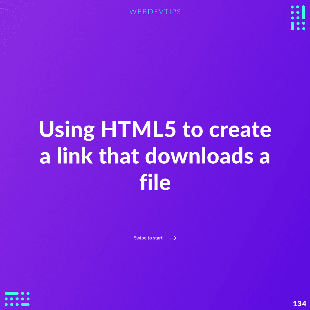 Using HTML5 to create a link that downloads a file