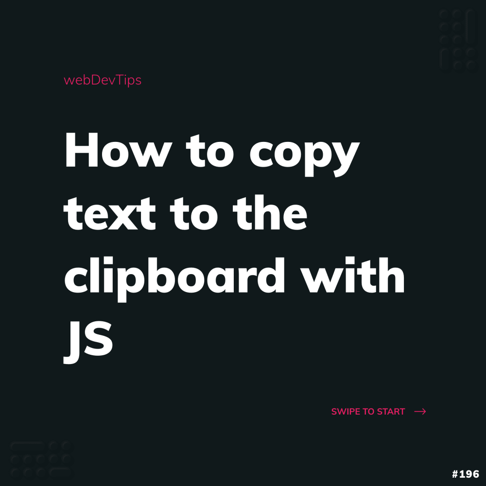 How to copy text to the clipboard with Javascript
