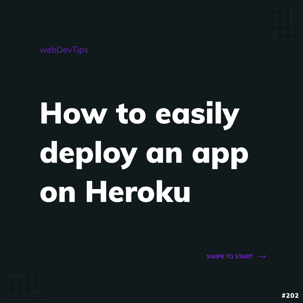 How to easily deploy an app on Heroku