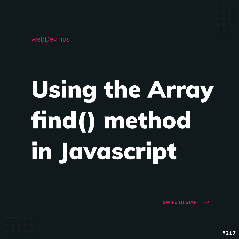 Using the Array find() method in Javascript