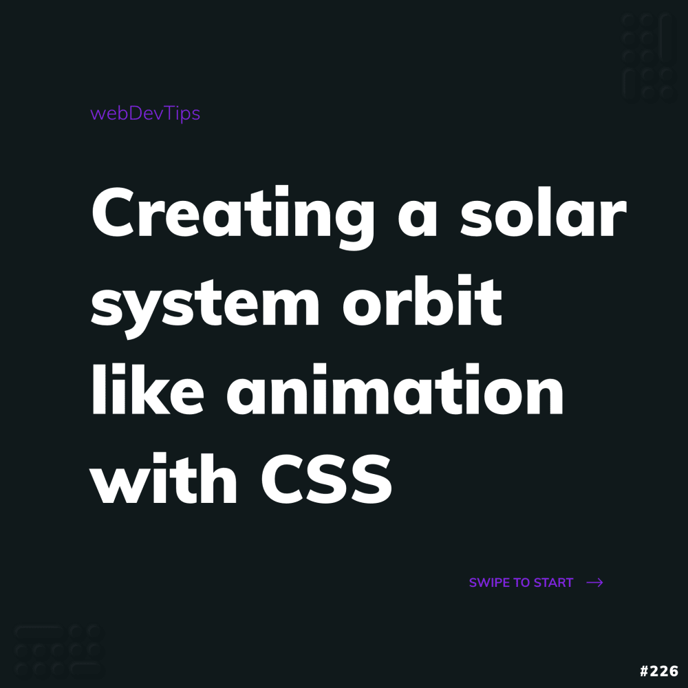 Creating a solar system orbit like animation with CSS