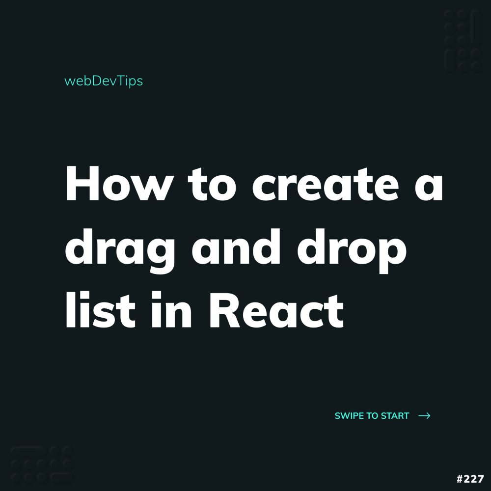 How to create a drag and drop list in React