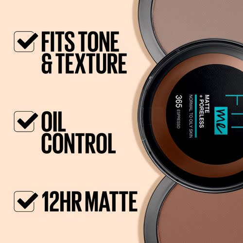 Maybelline Fit Me Matte + Poreless Powder 360 Mocha – Lightweight 12-Hour Oil Control Face Powder
