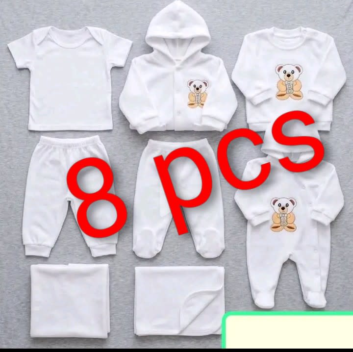 8-Piece Newborn Baby Clothing Set | Complete Baby Layette Gift Set