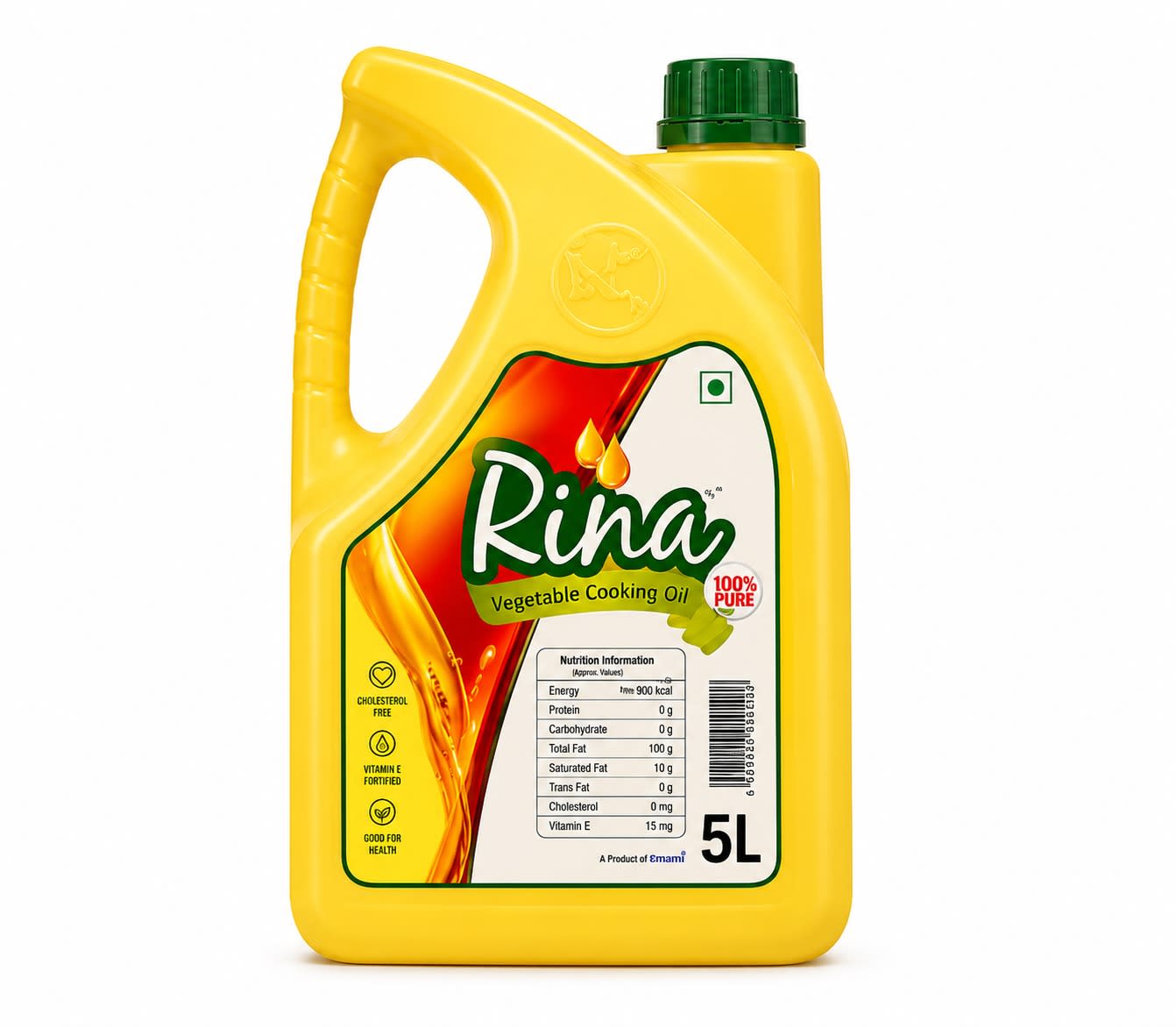 Rina 5L Pure Vegetable Cooking Oil | Cholesterol-Free Healthy Cooking Oil