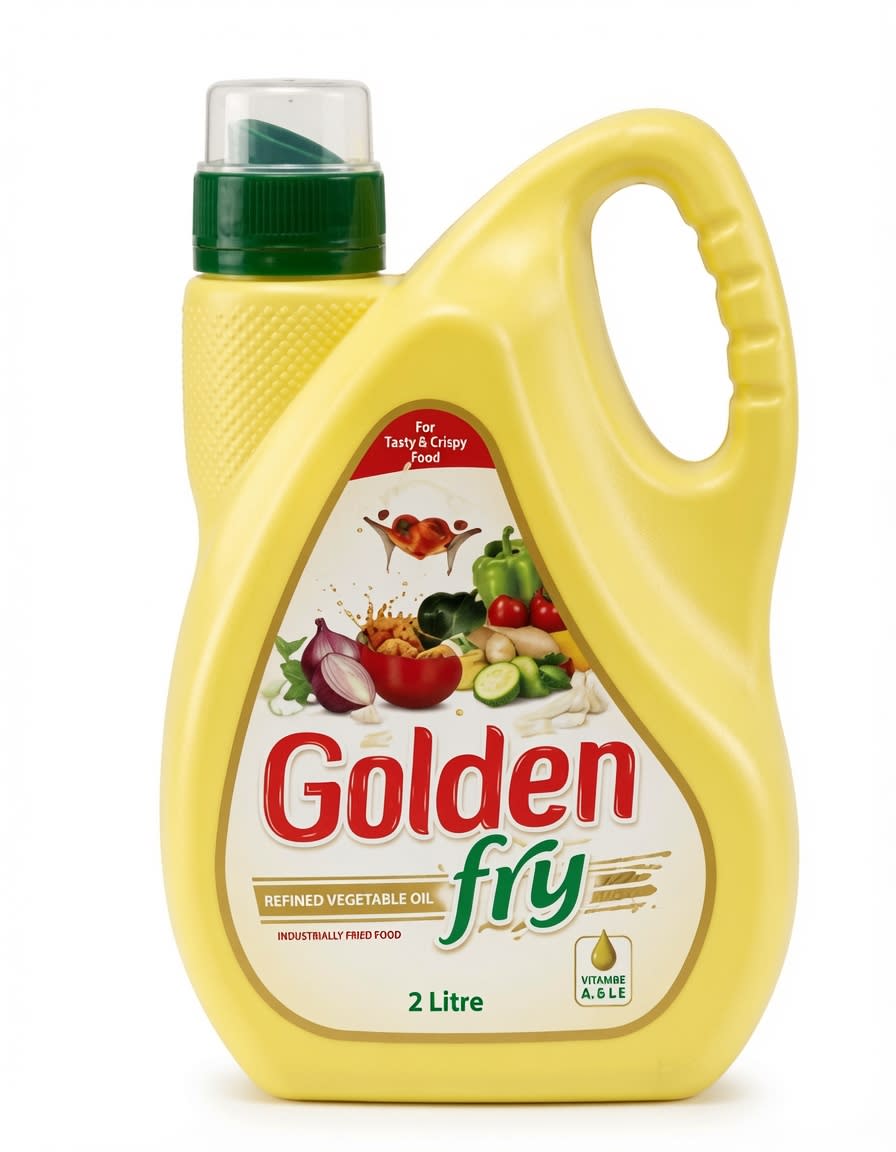 Golden Fry Cooking Oil 2Ltr | Premium Refined Cooking Oil for Healthy Everyday Cooking