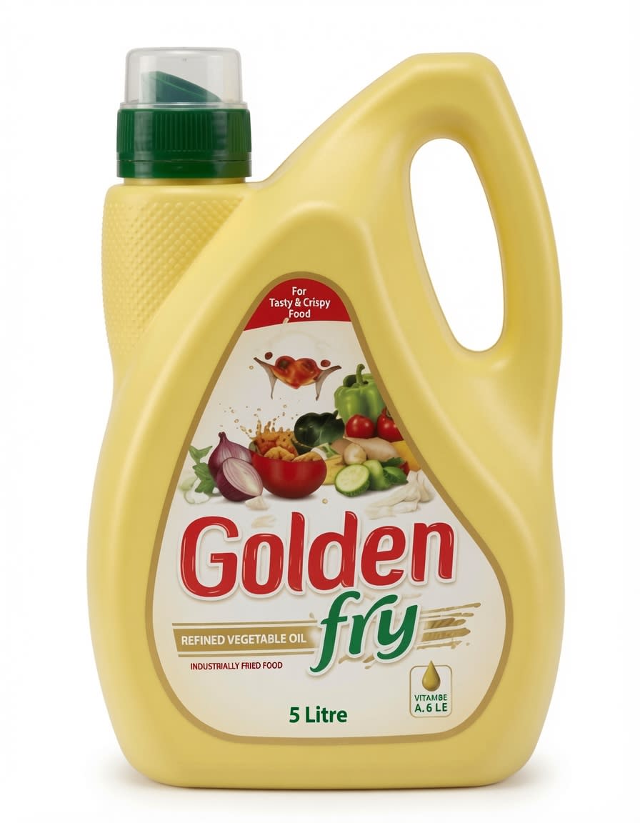 Golden Fry Cooking Oil 5Ltr | Premium Refined Cooking Oil for Healthy Everyday Cooking