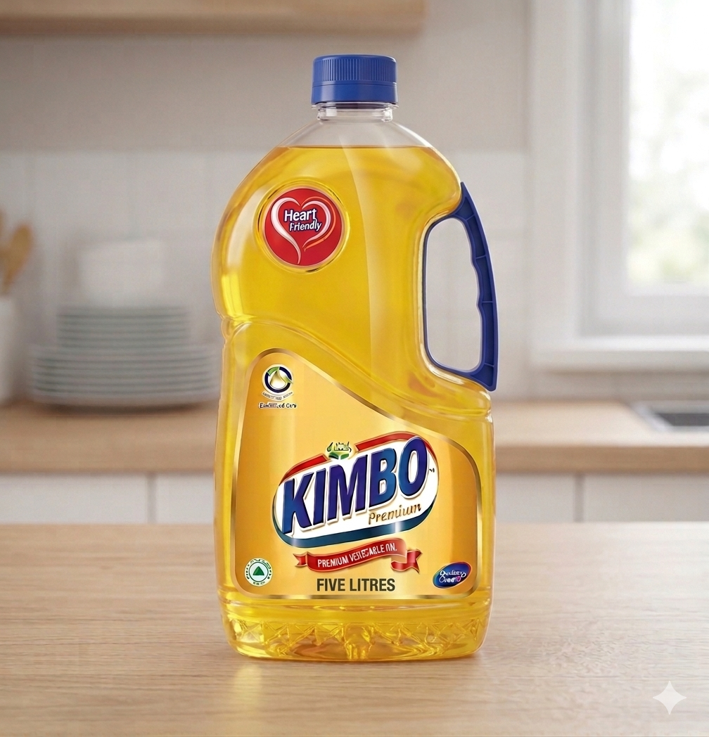 Kimbo Premium Vegetable Cooking Oil 5Ltr | Healthy Refined Vegetable Oil for Everyday Cooking