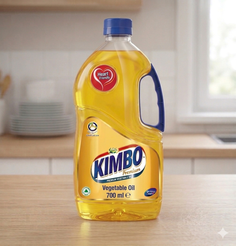 Kimbo Premium Vegetable Cooking Oil 700ml | Healthy Refined Vegetable Oil for Everyday Cooking